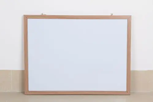 白板厂家 商务办公枫木纹高级磁性白板 复古木边框会议期间留言墙