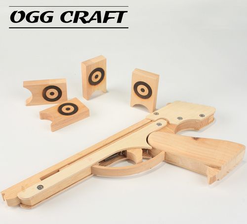 ogg craft 实木枪靶 儿童玩具枪 连射木头枪枪靶子  皮筋枪枪靶子