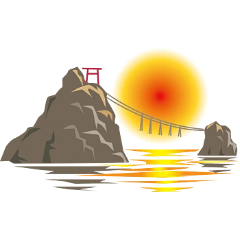 矢量海上日出素材