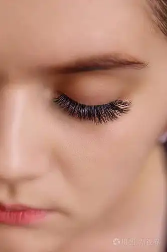 长睫毛的妇女眼睛.特写, 选择性聚焦