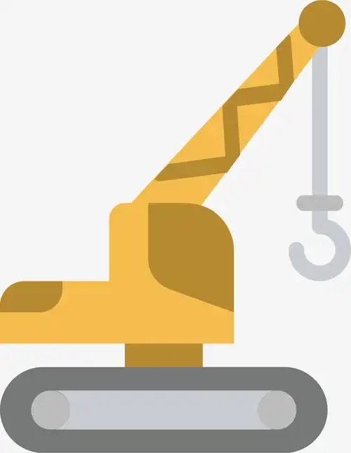 吊车卡通矢量图