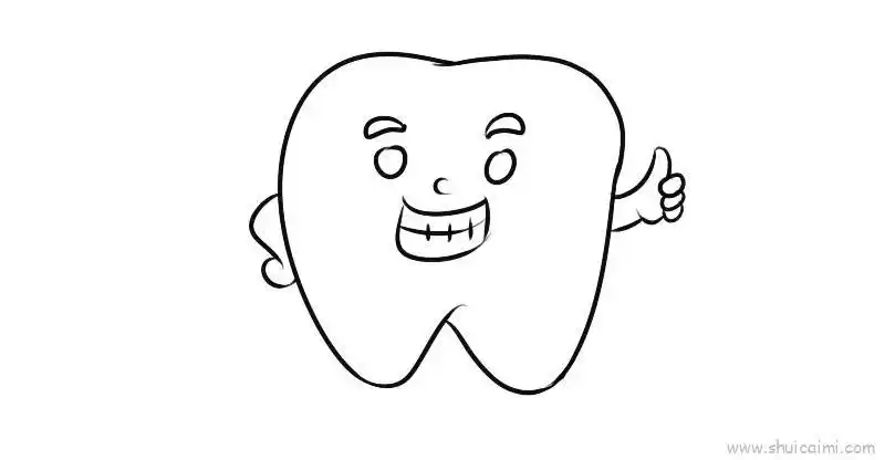 牙齿儿童画怎么画牙齿简笔画顺序