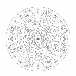 中国传统纹样缠枝花纹线条图案