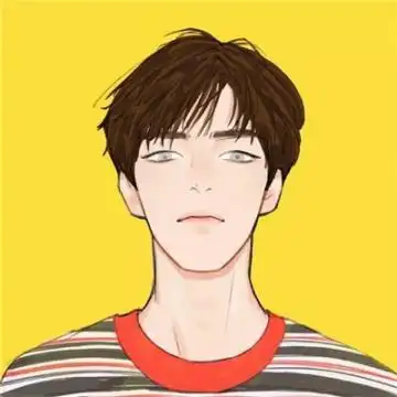 手绘帅气男生彩色漫画头像2019 每一座孤岛都有深海相拥