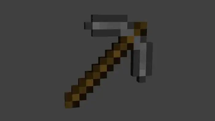 我的世界五种材质镐blender模型