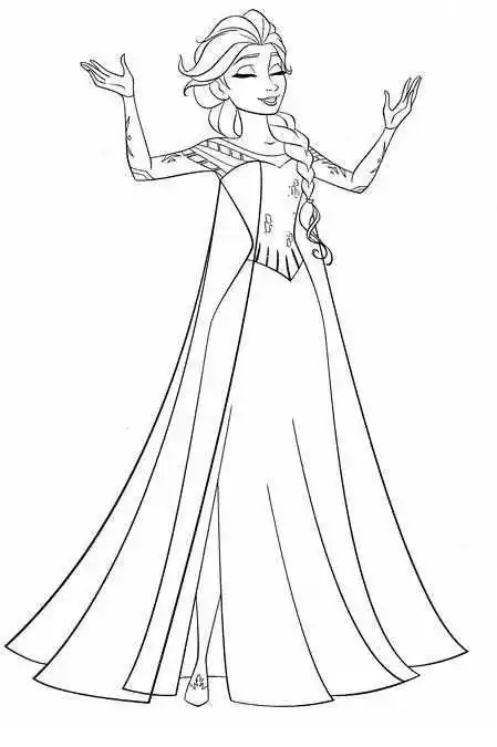 艾莎女王冰雪奇缘艾莎简笔画大全(6)艾莎女王冰雪奇缘艾莎简笔画大全