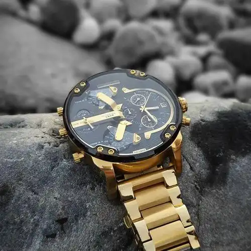 diesel迪赛男士手表石英表mrdaddy表盘直径57mm不锈钢时尚休闲dz7333