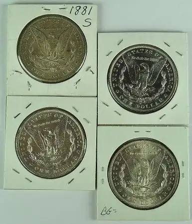 47 four uncirculated morgan dollars_硬币拍卖会_farmer auctions