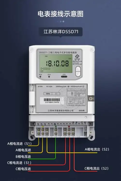 林洋dssd71三相三线多功能电能表 1级 3*100v三相高压电表
