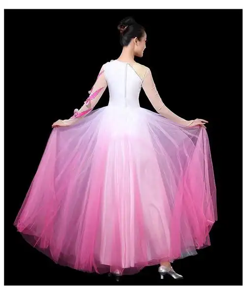 大气开场舞大摆裙演出服歌伴舞大裙子舞台表演现代大型舞蹈服装女 上