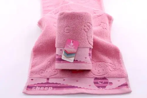 现货长期供应纯棉毛巾高阳毛巾纯棉小绵羊图案毛巾礼品超市专卖