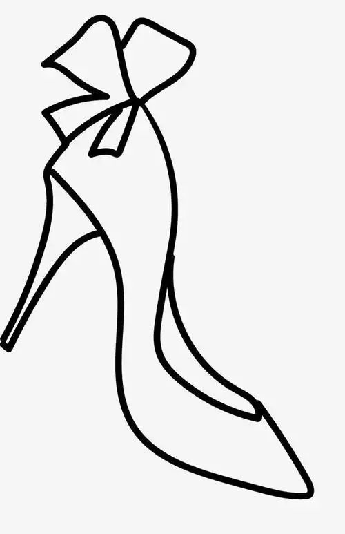 高跟鞋的简单简单简笔画