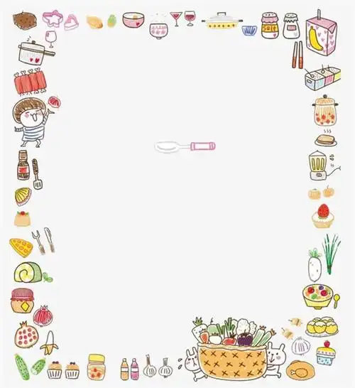 卡通食物边框图片
