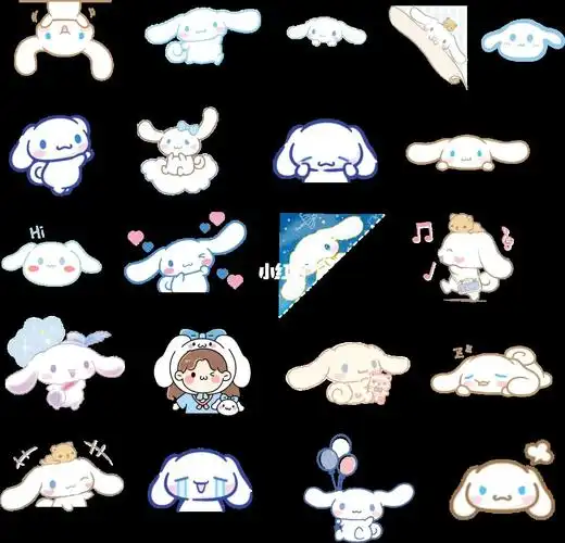 电子手帐免抠贴纸素材玉桂狗