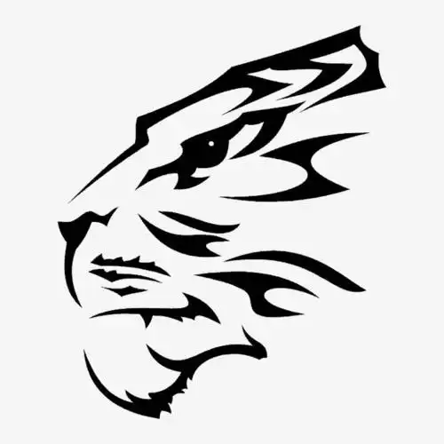 黑白轮廓动物图案png素材-90设计