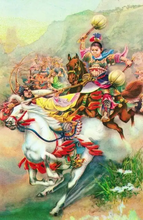 10,1981年发行的《岳云出山》年画