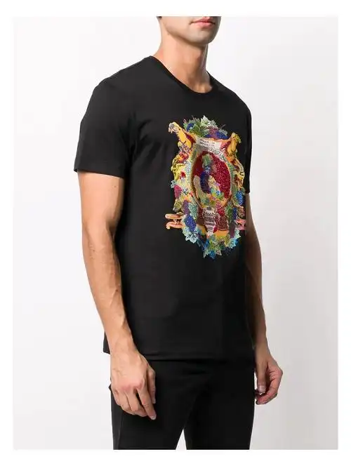 versace范思哲2020年新款男士棉质水钻装饰图案时尚短袖t恤衫送礼圣诞