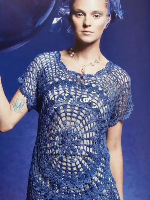 从中心开始钩的美衣图解