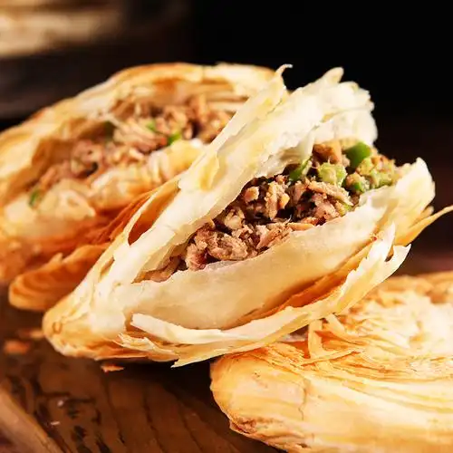 潼关肉夹馍饼商用20个千层冻饼半成品早餐速食包点