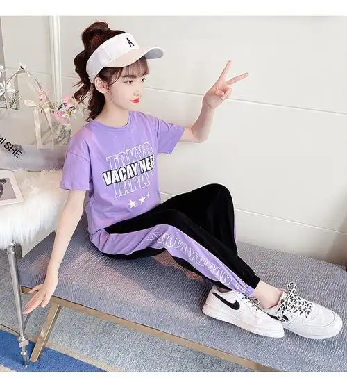 索菲熊女童衣服套装夏季9一12岁大童中童女装10岁11岁小女孩子夏装13