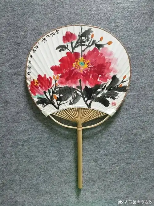 【清风徐来】――李安政丁酉夏日画扇面·团扇微展