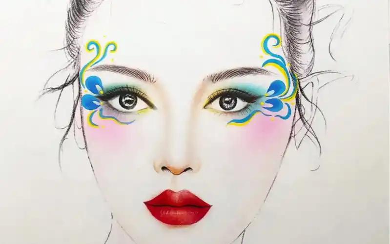 零基础如何画简单彩绘花朵 适合舞台妆妆容