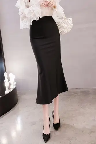 黑色包裙半身裙