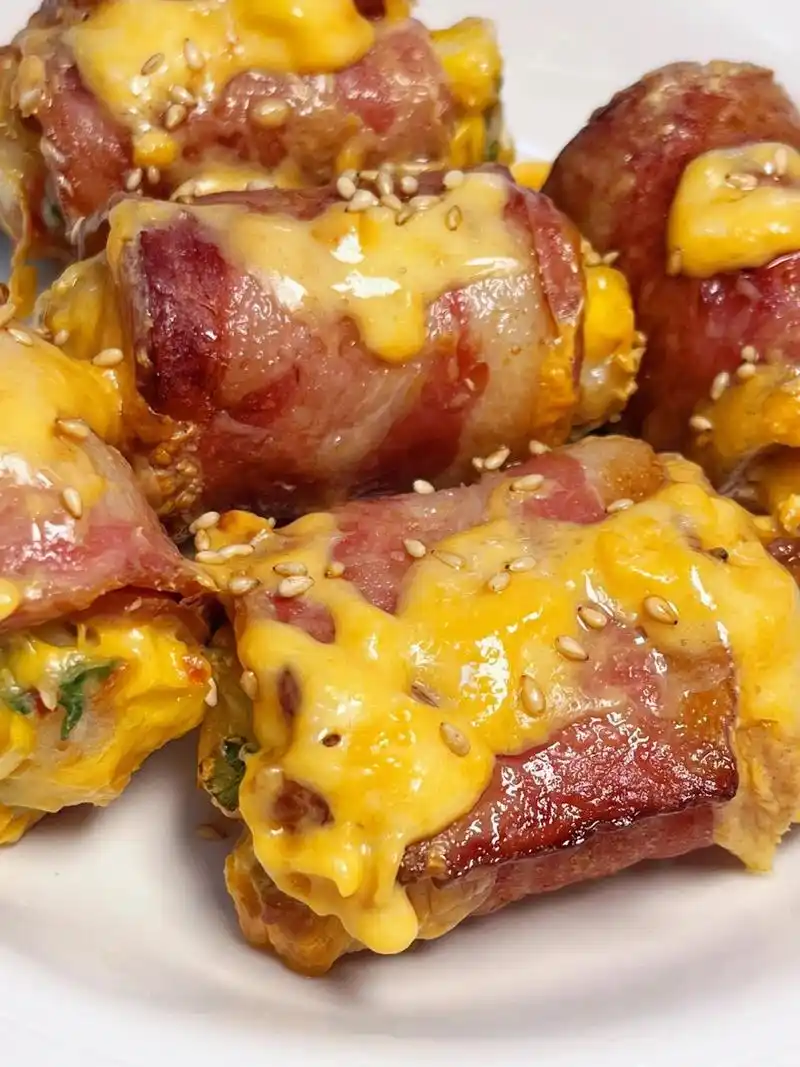 芝士培根虾滑卷