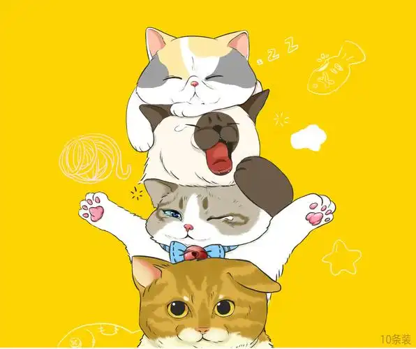 宠物包装设计插画卡通猫