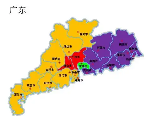 广东省地图矢量图矢量地图