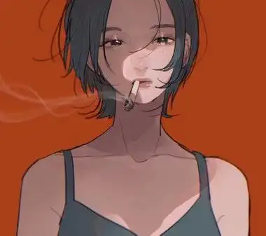 女生头像手绘头像抽烟女生.画师tamimoon少女twi:tamimoon02