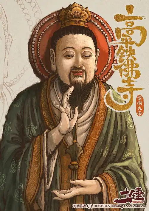 米山铁佛寺二十四诸天 紫微大帝_刘明de画画本子-站酷zcool