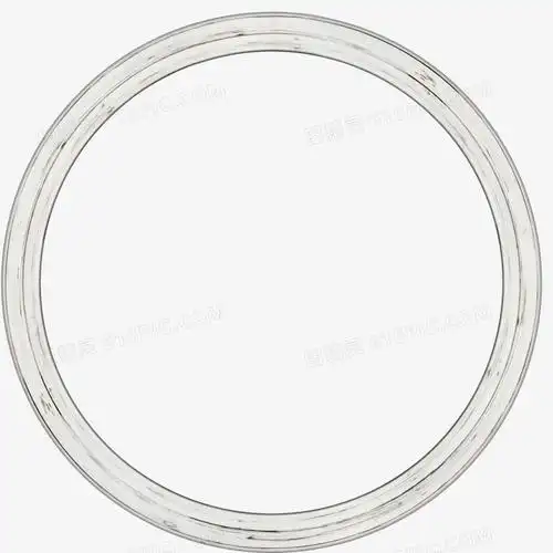 手绘简约白色圆形边框