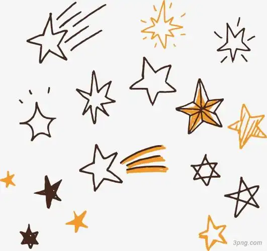 花纹矢量星星星星花纹流星流星飞过手绘星星花纹手绘卡通花纹花纹花边