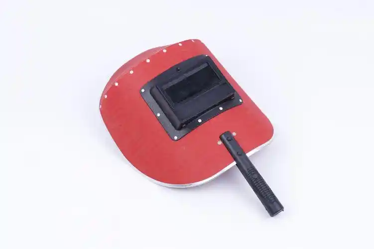 5防护面罩防溅铝合金包边红钢纸焊工手持式电焊面罩焊接