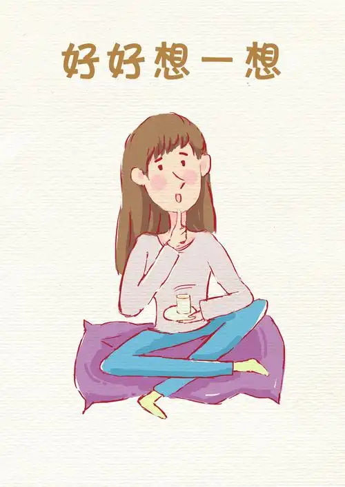 呜,让我好好的想一想啦,接下来该怎么办好……  手绘 插画 板绘  mar