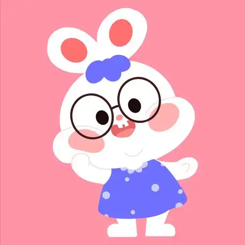 可爱手绘风卡通动物萌宠小兔子头像图片