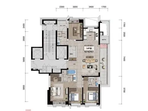 杭州壹号院4室2厅3卫户型图