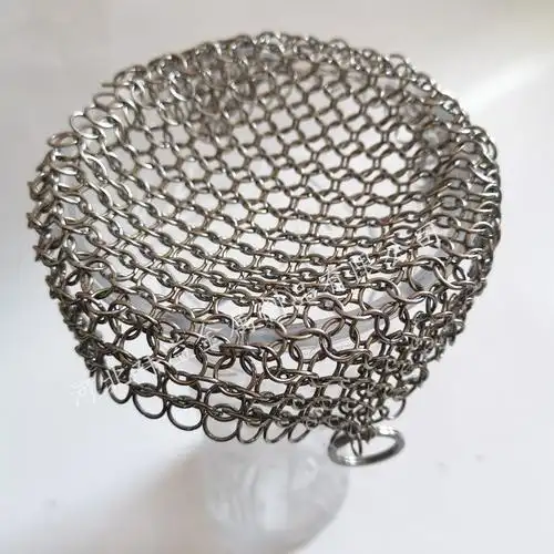 工厂现货圆形不锈钢环刷锅网金属环编织洗锅网出口品质擦锅圆环