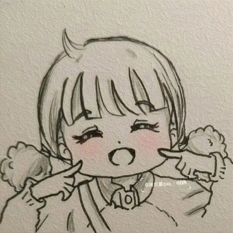 教你画超可爱小女孩! 笑嘻嘻[大笑]#简笔画教程# #简笔画# #可爱#