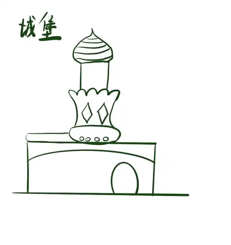 随手画一座小城堡#绘画 #创作灵感 #proc - 抖音