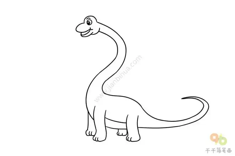 腕龙简笔画步骤图图片