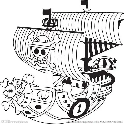 路飞海盗船简笔画