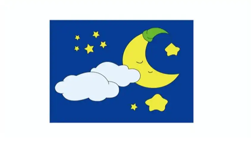 月亮简笔画儿童夜晚简笔画夜晚简笔画图片3张幼儿简笔画夜晚星空星空