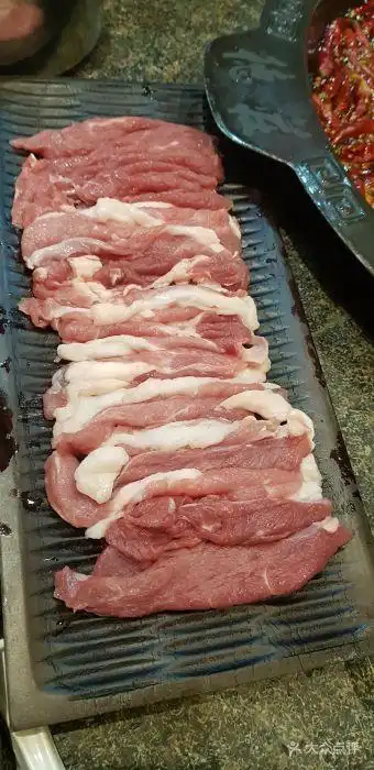 重庆德庄火锅手切鲜羊肉图片 - 第1张