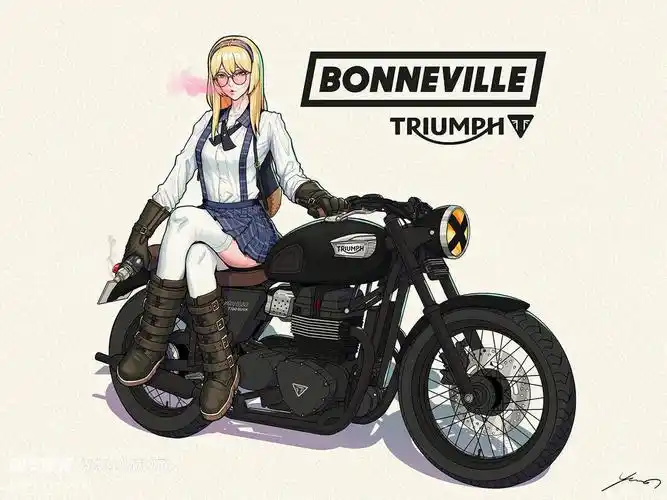 漫画机车女郎性感霸气侧漏