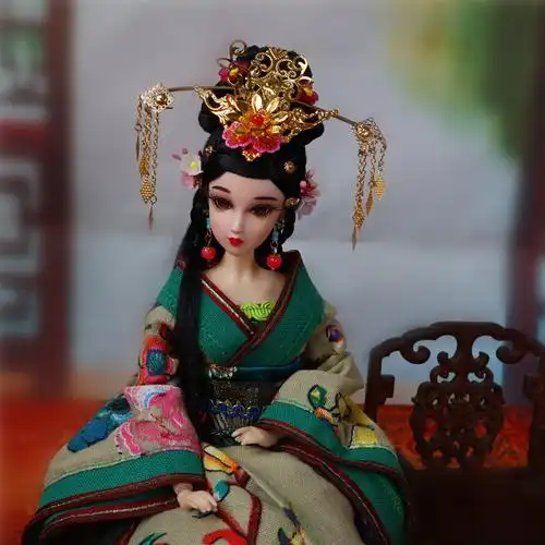 古装娃娃汉服套装6分公主宫廷芭比古风礼物收藏手工摆件 郑贵妃 净高
