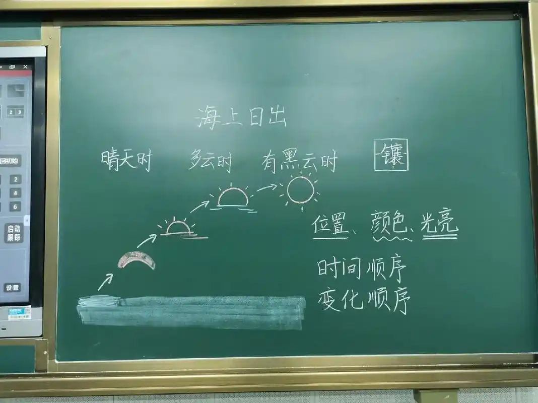 四年级下册语文|《海上日出》板书设计 四年级下册语文|《海上日出》