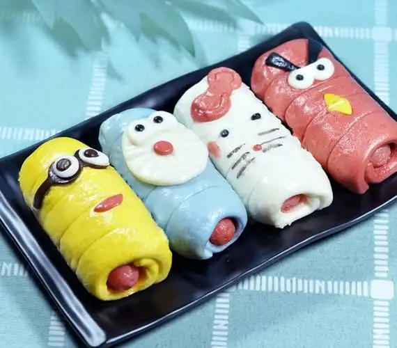卡通热狗肠果蔬热狗卷香肠包子儿童可爱面食面点早餐速冻方便食品卡通
