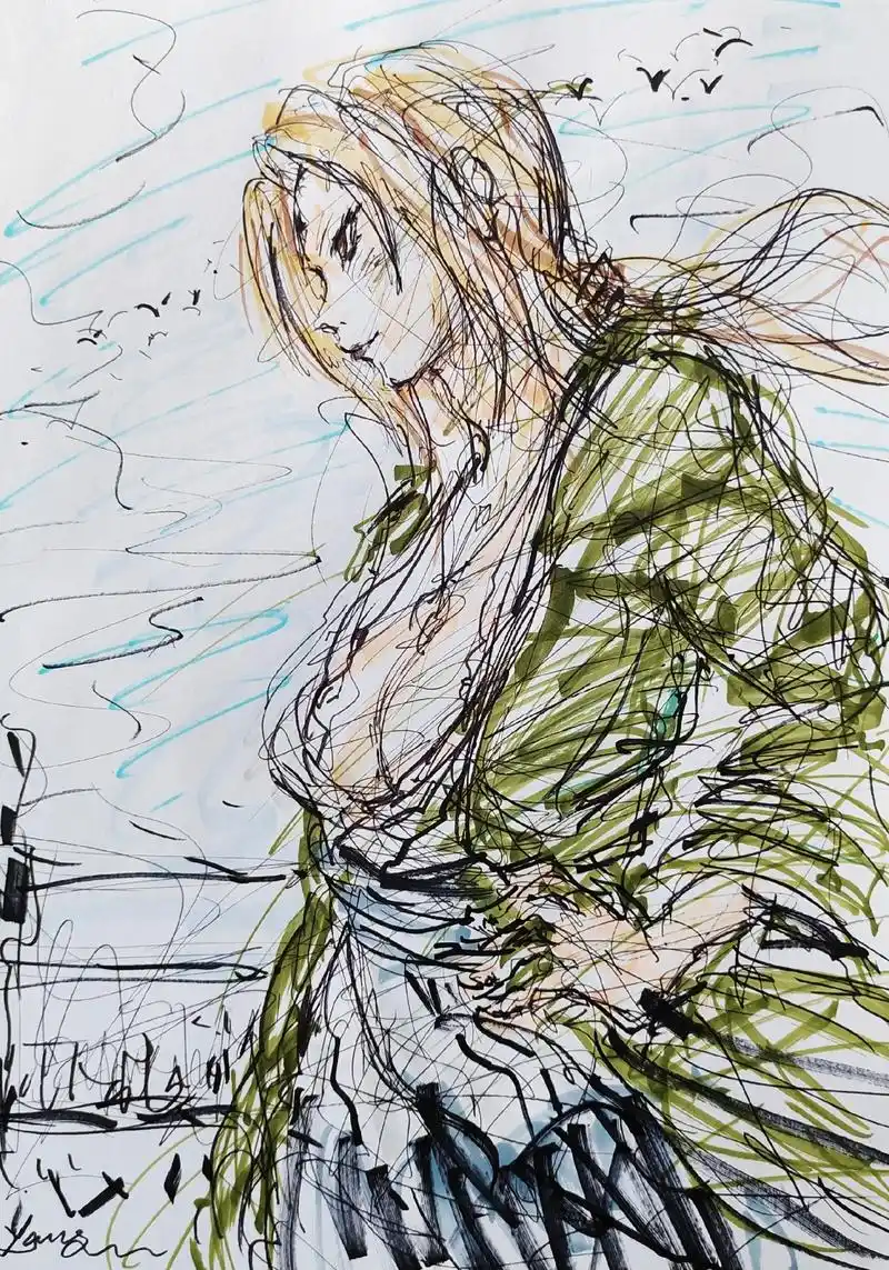 手绘火影忍者纲手|手绘火影忍者五代火影纲手大人#画画 #火影 - 抖音